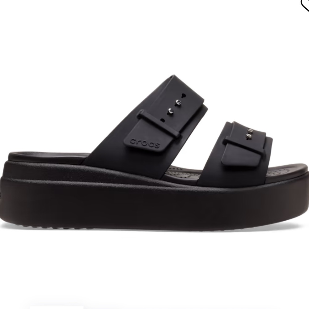 Brooklyn buckle black crocs